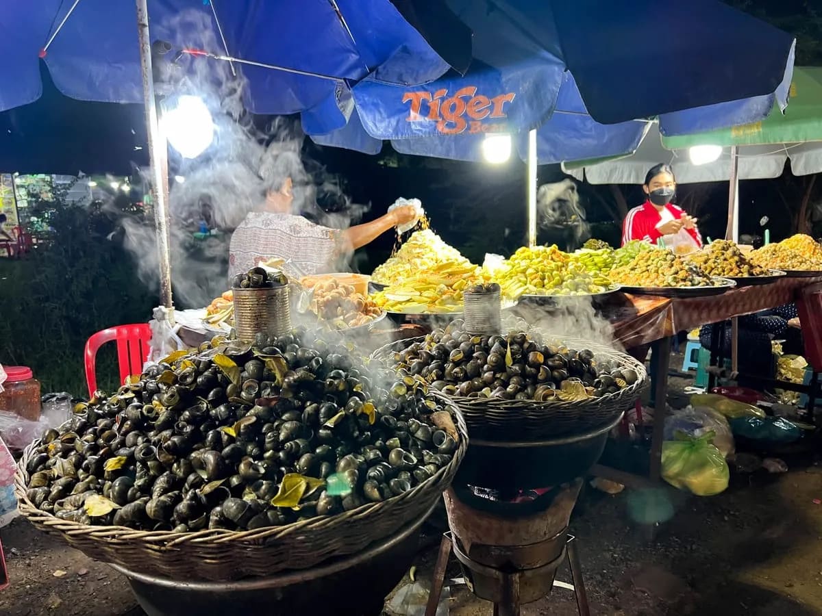 Dégustation de Escargots & Fruits de Mer Cambodgiens