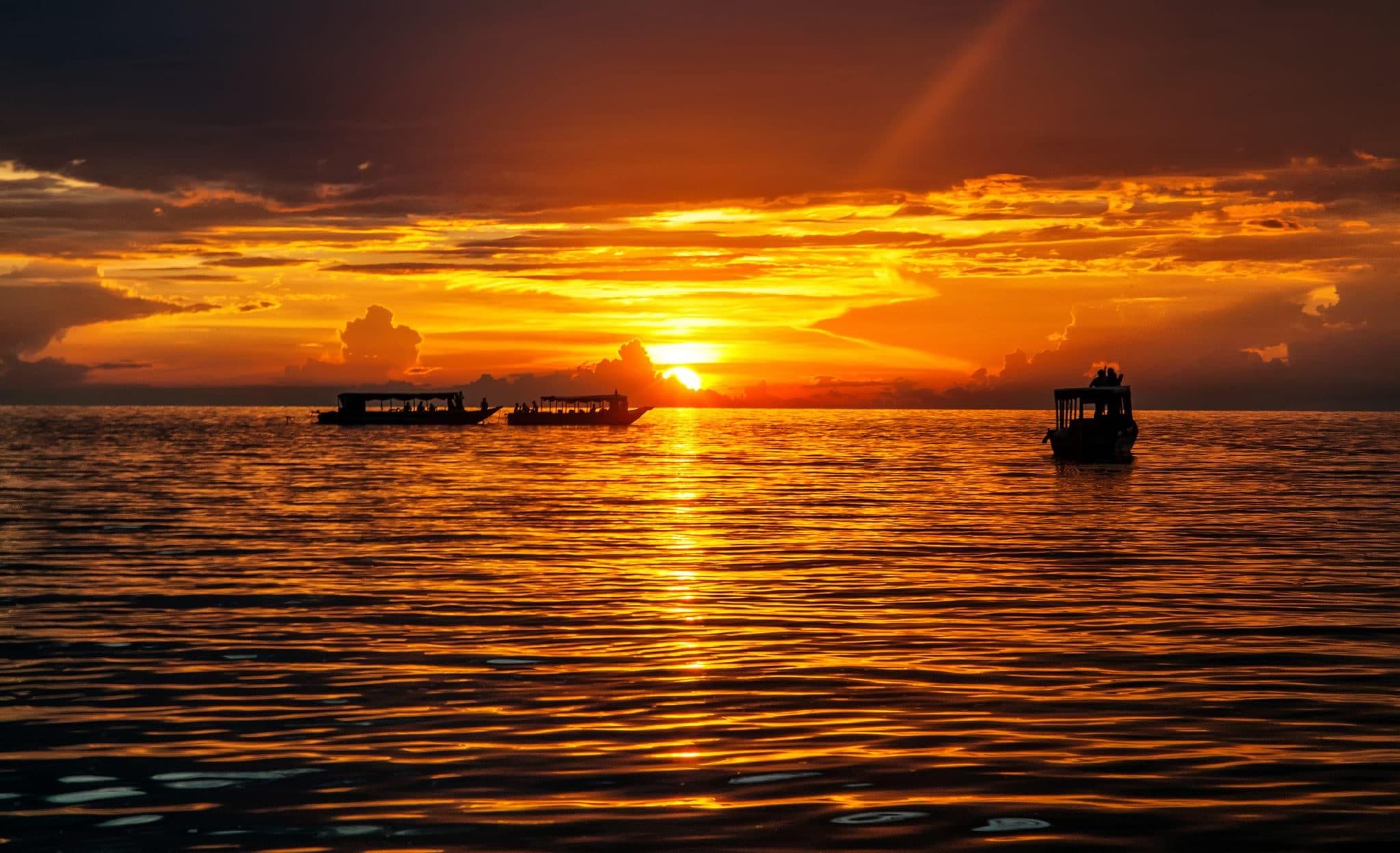 Khmer Flavors, Buddhist Blessing, and Sunset over Tonlé Sap photo 2